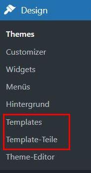 Zukünftiges Menü Design ab WordPress 5.8