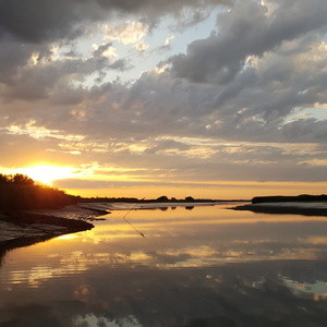 Sonnenuntergang in der Haseldorfer Nebenelbe