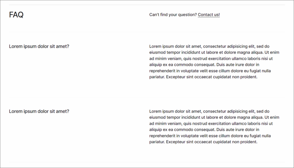 Der FAQ Pattern