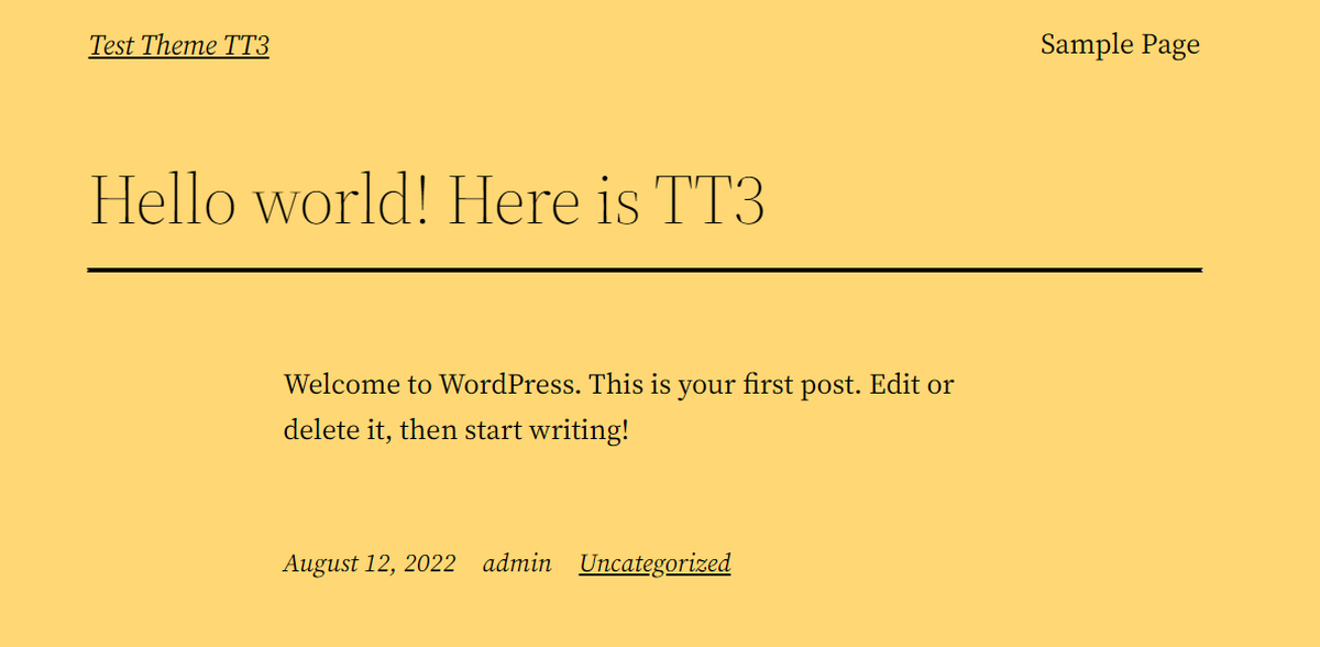 WordPress Theme Twenty Twenty-Three (TT3)