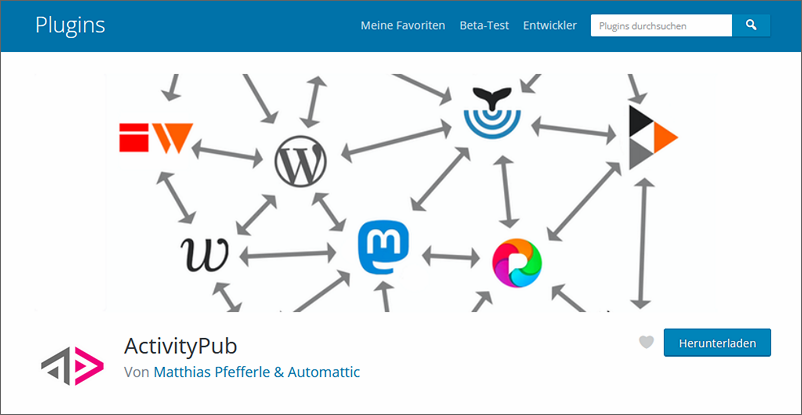 ActivityPub aus dem WordPress Plugin-Verzeichnis