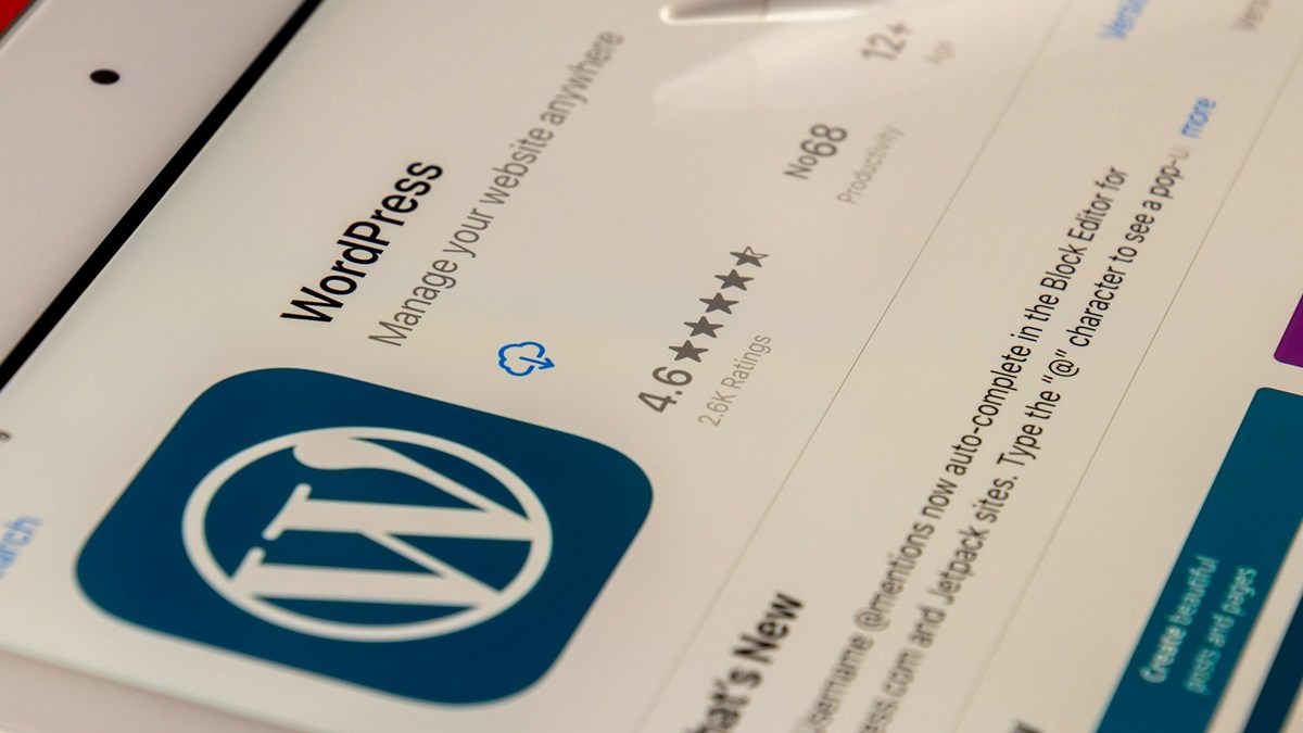 Das Bild zeigt ein WordPress-Logo